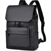 Trendy Casual Geometric Diamond Grid Men’s Backpack, Fashionable And Versatile Instagram Large Capacity High-end