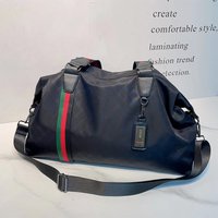 Casual men’s and women’s travel bag waterproof Oxford cloth printed one-shoulder cross-body large bag short-distance luggage bag simple large capacity
