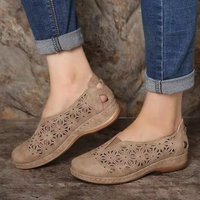 shoes shoes hollow wedge heels large hot selling single shoes