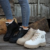 Big size mountaineering boots women new autumn and winter plus velvet and thick snow boots cotton shoes women