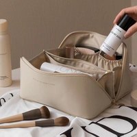 Women's Bags Portable Pu Accordion Pillow Cosmetic Bag Large Capacity Wash Bag Cosmetic Bag Portable Shell Bag