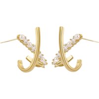 Jewelry Small Cross Pearl Earrings Light Luxury Niche High End Exquisite Temperament Earrings