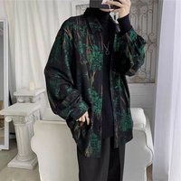 Nordmann Loose Long Sleeve Chic Retro Abstract Print Jacket Niche Nightclub Foreign Trade Internet Celebrity Fairy Shirt