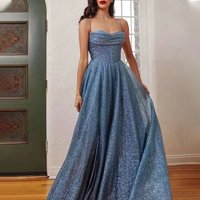 Women's Clothing Long Skirt Sleeveless Tube Top Gold Sprinkled Sexy Suspender Large Swing Dress