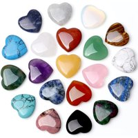 Women’s Jewelry 20pcs Natural Crystal 20mm Heart Shaped Love Natural Stone Ornaments Gemstone Crystal Stone Jewelry