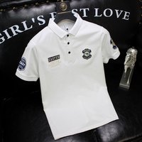 2024 Fashion Trend Casual Versatile Handsome T shirt Summer High end Lapel Trendy Brand Loose Top