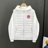 Men's Clothing Winter Men's Patchwork Lightweight Loose Versatile Casual US Map Hooded Cotton Coat