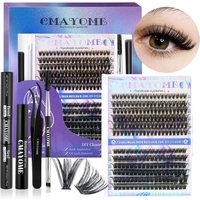 Cluster False Eyelashes Set - Natural Single Cluster, Large Capacity Fluffy Lashes For Lash Extension, Thick Long Lasting Realistic Eyelashes