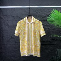 Fashionable Ve short sleeved shirt 3D lapel pattern