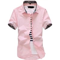 Men's Clothing Casual Solid Color Trend Slim Fit Youth Men's Shirt Trend