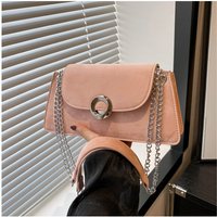 2024 Casual Simple Trendy PU Women's Candy Color Versatile Chain Work Commuter Crossbody Bag