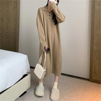 Clothing Oversized Knit Sweater Dress Shawl Collar Long Cable Stitch Boho Maxi Dress