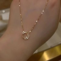 Half Moon Necklace Crescent Simple Niche Mori Style Collarbone Chain Charm Fashion Jewelry Light Luxury Valentines Day