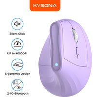 Ergonomic KYSONAEM9 Vertical Mouse 4000DPI Exclusive Link Wireless Dual Mode