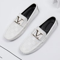 Slip On Loafers Breathable Genuine Leather Driving Shoes Rubber Sole Business Casual Comfort