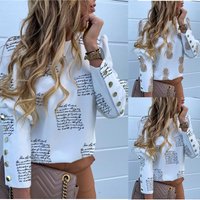 Clothing Autumn Winter Long Sleeved Button Pineapple Print Shirt Shirt Clothing