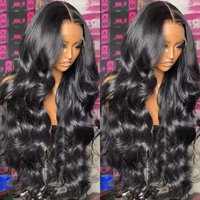 middle part big wave full head long curly front lace wig plus mesh 30 inches in stock