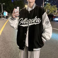 Men's Clothing 2024 new American letter embroidered baseball jacket men's autumn ins trendy brand couple wear loose contrasting color splicing jacket