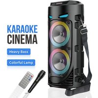 ZQS4239 Cross-Border RGB Light Bluetooth Portable Dual Cannon Barrel Karaoke Outdoor Square Dance Wireless Speaker