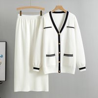 Women's loose sweater skirt set casual knitting two-piece set