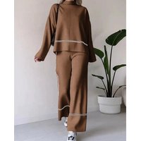 Damen-Frühlings-Freizeitpullover, lockeres und bequemes Design, Mikro-Schlaghosenanzug für Damen