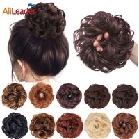 Synthetic Bun Chignon Elastic Bands Curly Extension Short Hair Messy Donut Ponytail for Woman