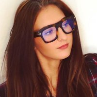 T word square glasses frame new flat glasses anti-blue light large frame optical frame trend fashion