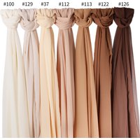 Chiffon Scarf Women’s Long Scarf High Quality Windproof And Sandproof Headscarf Four Seasons Middle Eastern Muslim Shawl