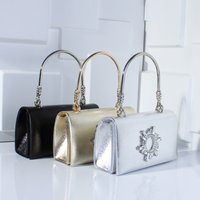 Women’s Bags Fashion Retro Rhinestone Exquisite Chain Small Square Bag Evening Rhinestone Handbag Dress Bag Messenger Bag