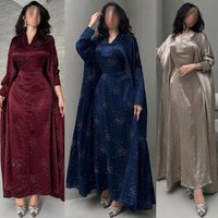 Modest Abaya Dress"Luxury Rhinestone Abaya – Modern Muslim Dress Elegant Arabian Style & One Comfort"