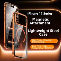 Transparent Alloy Case Apple IPhone 17 17pm 17promax Magnetic Pro IPhone 17 Phone Accessories