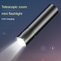 1PC T strong light flashlight Mini USB charging flashlight super bright long range multifunction hand hand flashlight