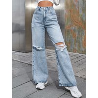 Clothing Trendy Denim Trousers Clothing Hot Sale Casual Fashion Ripped Trousers