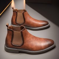 Everything goes with British retro men's shoes youth pointed ankle boots large size leather boots