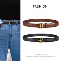 belt genuine leather minimalist decoration slim waist belt style dress versatile suit jeans belt