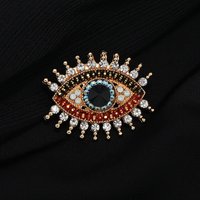 European And American Retro Fashion Demon Eye High-end Exquisite Women's Pin Buckle Brooch Sweater Coat Men's Accessory
