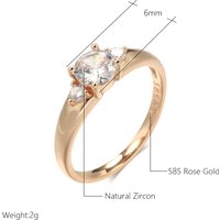 Hot Sales Ladies' Ring Rose Gold 585 Natural Zirconium Sample