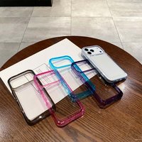 Space TPU Clear Phone Case IPhone 17 17 Air 16 Plus Pro Max Shockproof Acrylic Armor Cover Colorful Frame Bumper Shell