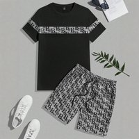 Clothing Summer T Shirt Short Sleeve Shorts Suit Waffle Sports Leisure