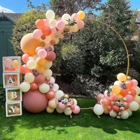 Adjustable Iron Balloon Arch Weddings & Events – 1.5m To 2.2m Height Gold White Black DIY Friendly Frame Ring Clips Or Flower Clamps