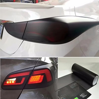 Matt Black Car Headlight And Tail Light Vinyl Blackening Sticker Film