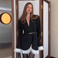 Old Money Style 2026 Autumn Winter Elegant Workplace Loose Fit Small Blazer High end Fashion(Without Belt)