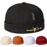 Men’s Hats Hip Hop Personality Landlord Hat Cold Hat Summer Men And Women All Match Couple Outdoor Embroidered Melon Skin Hat Trend