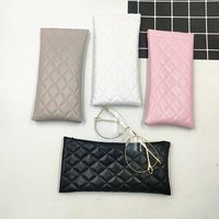 Elastic mouth Glasses Bag Automatically Closes Glasses Storage Bag Leather Sunglasses Portable Sunglasses Storage Bag