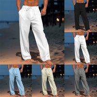 Men’s Clothing Summer Beach Pants Front Pocket Solid Color Comfortable Breathable Casual Daily Vacation Basic Style