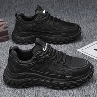 Casual Sneakers 2024 Black Fashion Platform Shoe Outdoor Mesh Breathable Vulcanized Sport Shoes For Men Erkek Ayakkabı