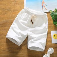 Brand summer fashion solid Bermuda 2024 thin breathable cotton loose shorts short casual fiess