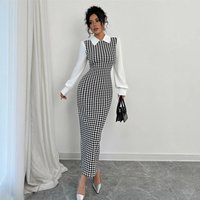 Women's Clothing Slim Fit Waisted Long Skirt Temperament Fashion Two Piece Dress