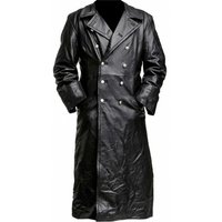 "Vintage Leather Jacket Medieval Style Long Coat Faux Leather Outerwear Slim Fit Single Breasted Jacket Red Silver Gray Black S 5X