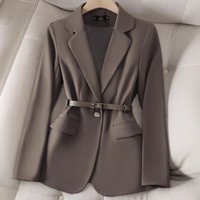 Clothing autumn style suit collar jacket solid professional casual fashion versatile simple temperament small suit